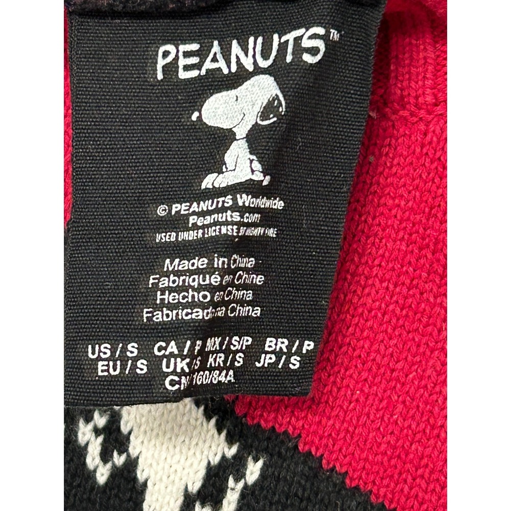 Peanuts Sweater Womens Size S Red Joe Cool Snoopy Graphic Knit Crew Neck Casual - Picture 5 of 6